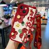 Customized Apple Mobile Phone Case 16 Pro Max Lanyard Sweet Girl Full Bag Crossbody Wristband iPhone 15 14 13 12 11 Plus Casing