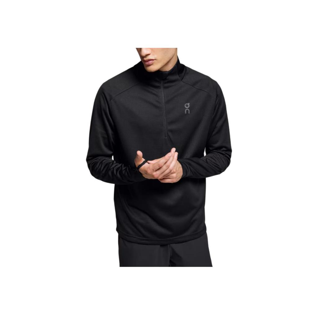On Climate Comfortable Sweat-Wicking Warm Fitness Wear Men tops Black 1ME10600553