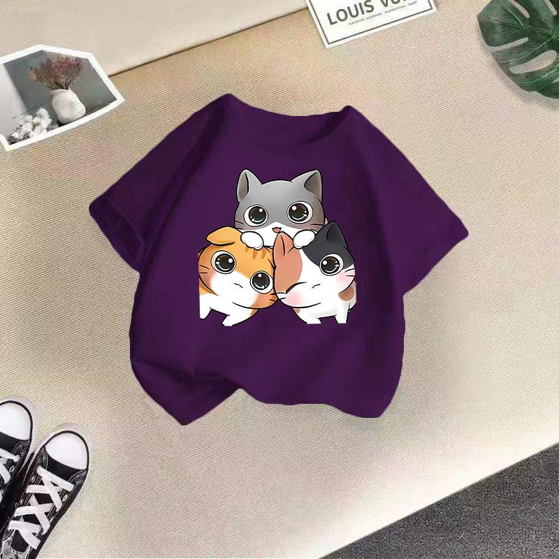 Children's Casual Short-sleeved T-shirt - Summer Boys' And Girls' Cute T-shirt