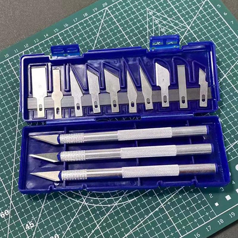 13-Piece Aluminum Carving and Engraving Knife Set for Paper Cutting and Art Modeling