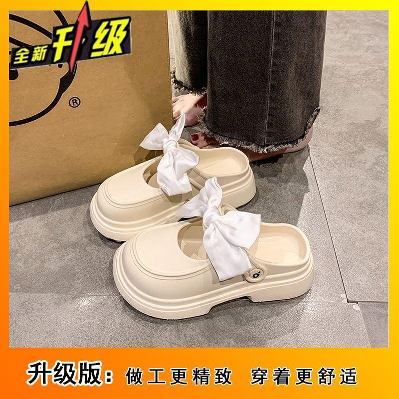 Thick-soled muffin bottom sweet casual women's bag head women's shoes summer new bow small fragrant sandals women