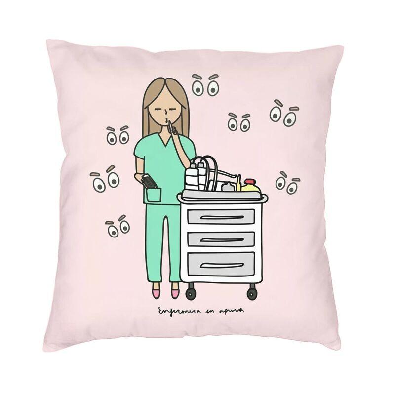 Enfermera En Apuros Doctor Nurse Medicine Square Pillow Cover Home Decorative Cushions Throw Pillow Car Double-Sided Printing