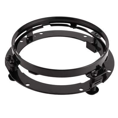 Supporto per faro anteriore Supporto rotondo per luce anteriore Base di fissaggio 7 pollici Adatto per Jeep Wrangler JK Nero