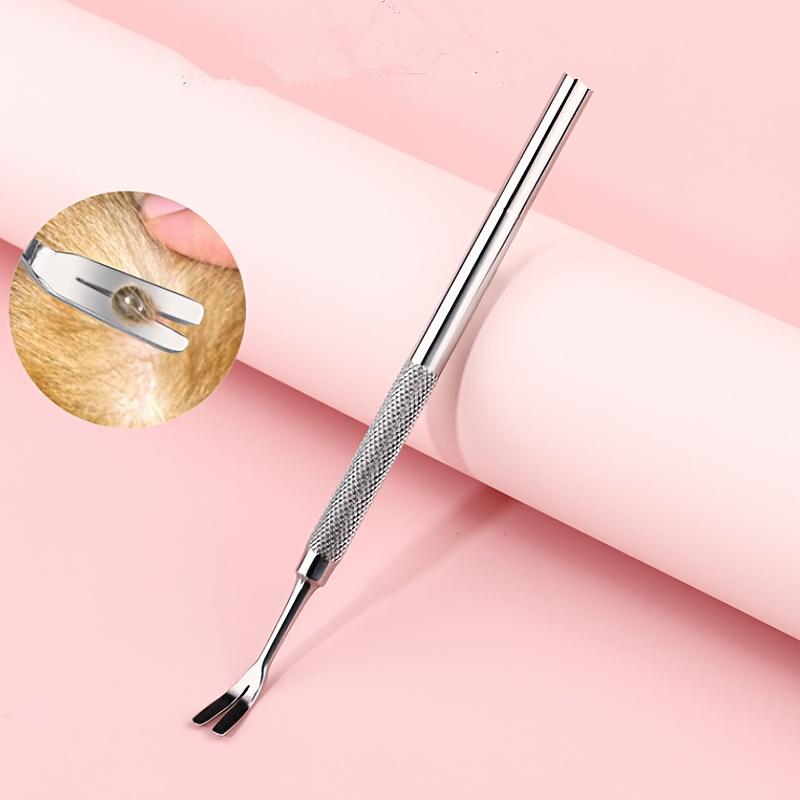 1pc Stainless Steel Tick Remover Fork - Effective Pet Flea and Tick Removal Tool for Dogs, Durable Tick Extractor Flea and Tick Removal for Pet Owners