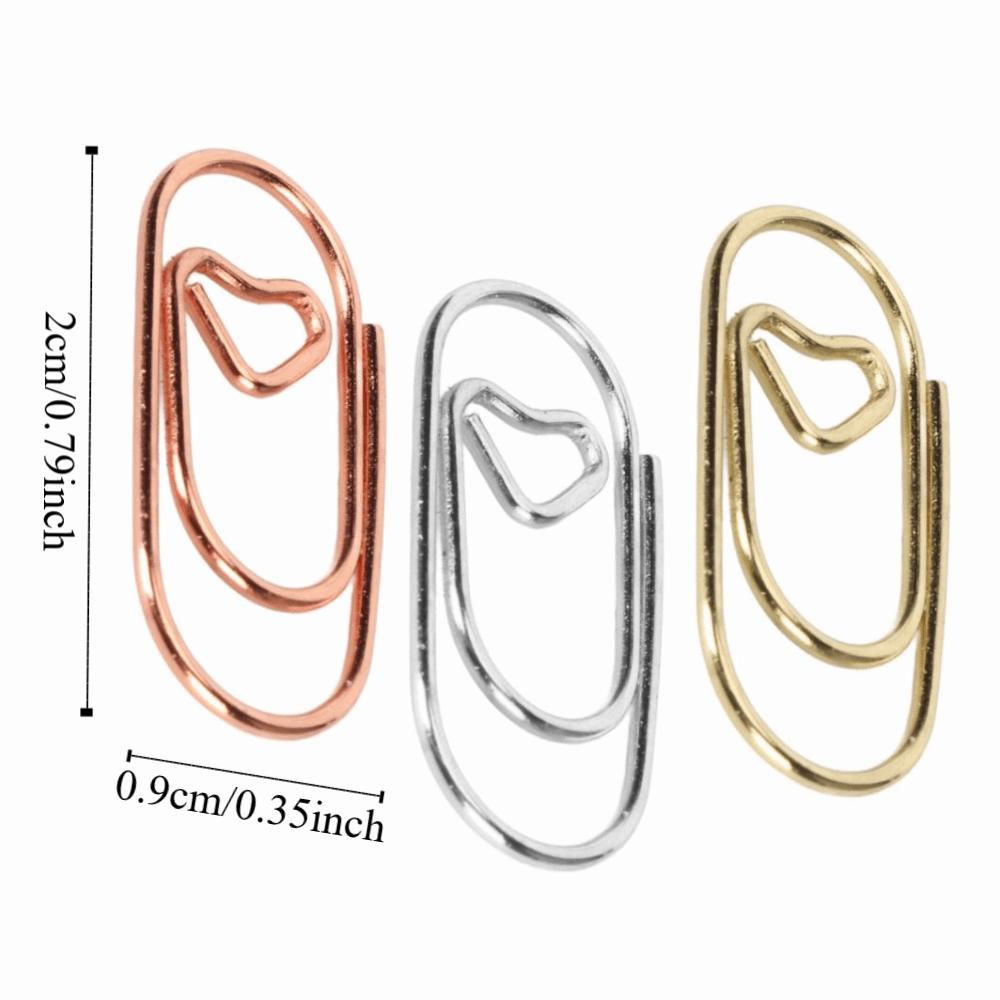 

250Pcs 20*9mm Fancy Paperclips Heart Shape Cool Paper Clips Cute Paperclips Scrapbook Making серебряный
