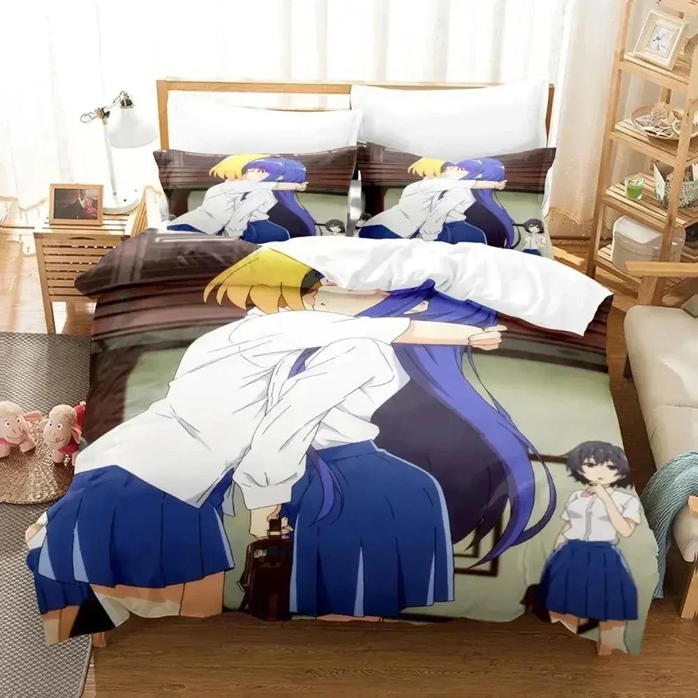 Anime When They Cry - Higurashi Bedding Set Duvet Cover Bed Set Quilt Cover Pillowcase Comforter king Queen Size Boys Adult