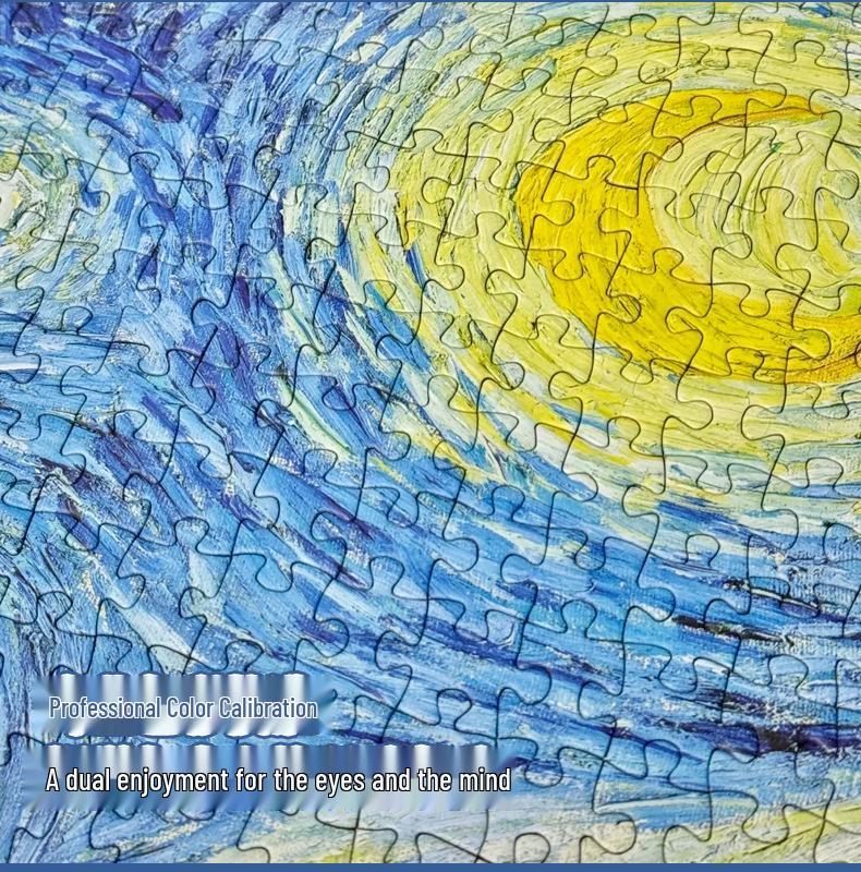 Van Gogh Starry Night Jigsaw Puzzle - 1000-Piece Adult Decompression & Educational Toy
