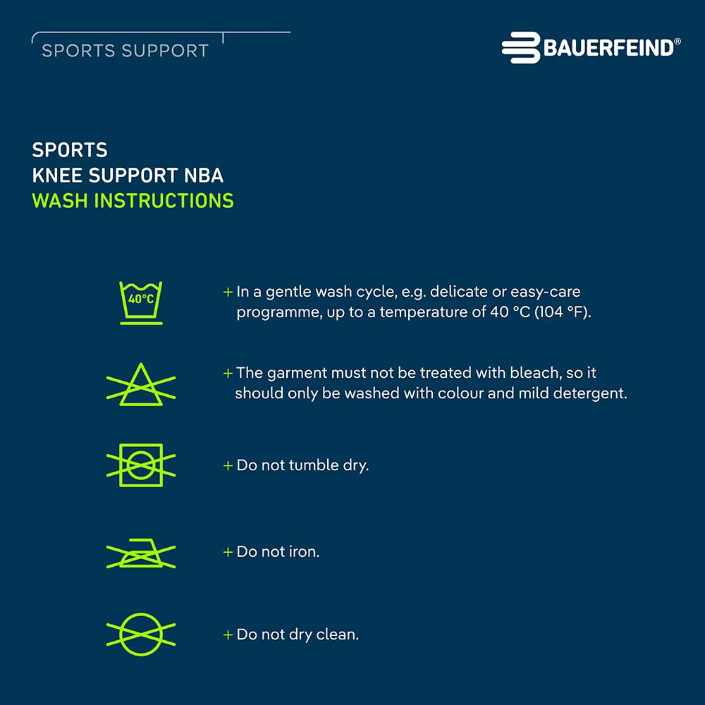 BAUERFEIND SPORTS KNEE SUPPORT NBA Knee Support Knee Made in General Medical Stabilizes the Knee Joint with Silicone Pads and Compression Size (Sports