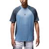 Jordan T Shirts Men's Light Sapphire Blue Crew Neck Moderate Straight Fit DZ0576-425