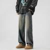 Dingfengbaoluo Men's K102 Loose Straight Leg Casual Jeans
