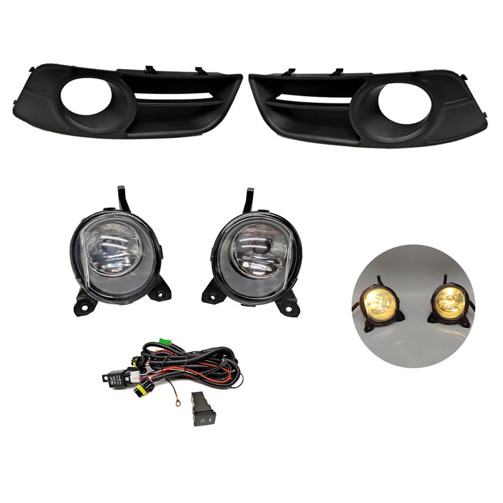 Car LED Fog Lights Fog Lamp For Toyota Corolla 2004 2005 2006 an Version Harness Wiring Cover Grille Halogen