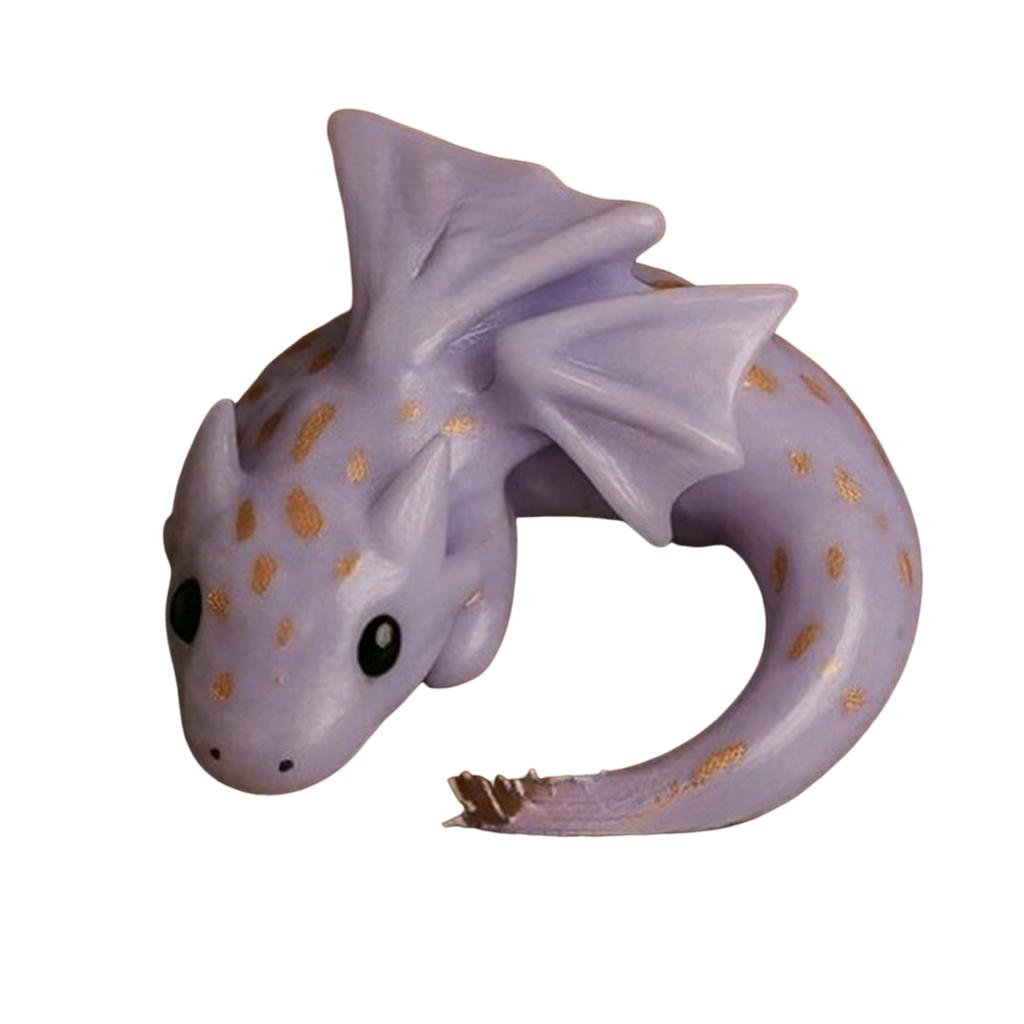 Lovely Dragon Ornament Lightweight Handmade Mini Dragon Sculpture Multi-Purpose Relief & Anxiety Companion Dragon for Home Decor