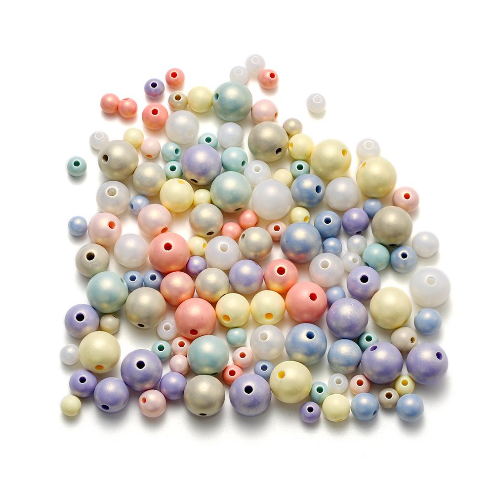 30-100Pcs/lot 6-12mm Round Acrylic Matte Beads Loose Spacer Beads For Necklace Bracelets DIY Jewelry Making Supplies Accessories