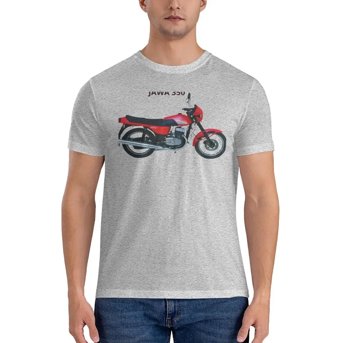 

Чоловічі Вінтажні Мотоциклетні 350 Футболки Jawa Moto Чиста Бавовна Топи Веселі З Коротким Рукавом Круглий Виріз Футболка Графічні Футболки 2XL