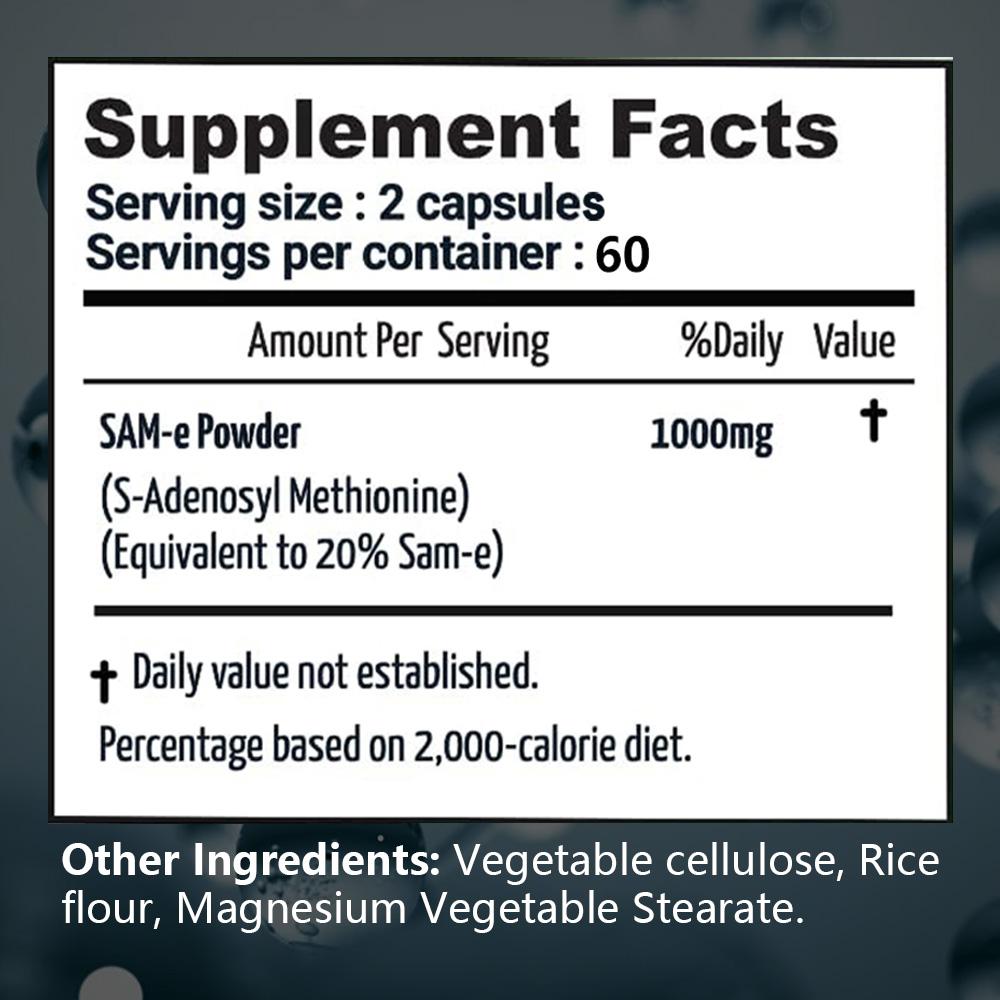 SAM-e-S-adenosylmethionine 1000 mg 120 capsules