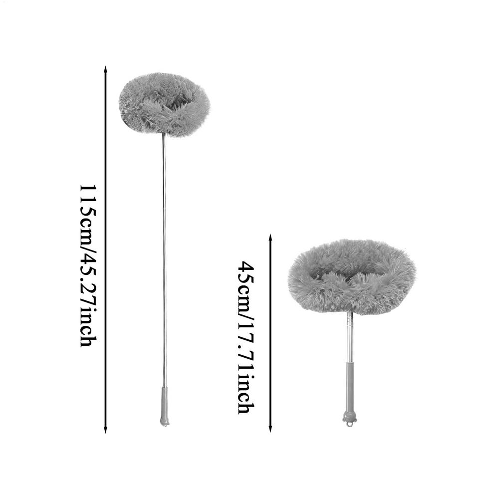 Fan Duster  with Extension Rod Retractable Dust Brush Long Microfiber Dust Brush Reusable Washable Ceiling Cleaning Tool