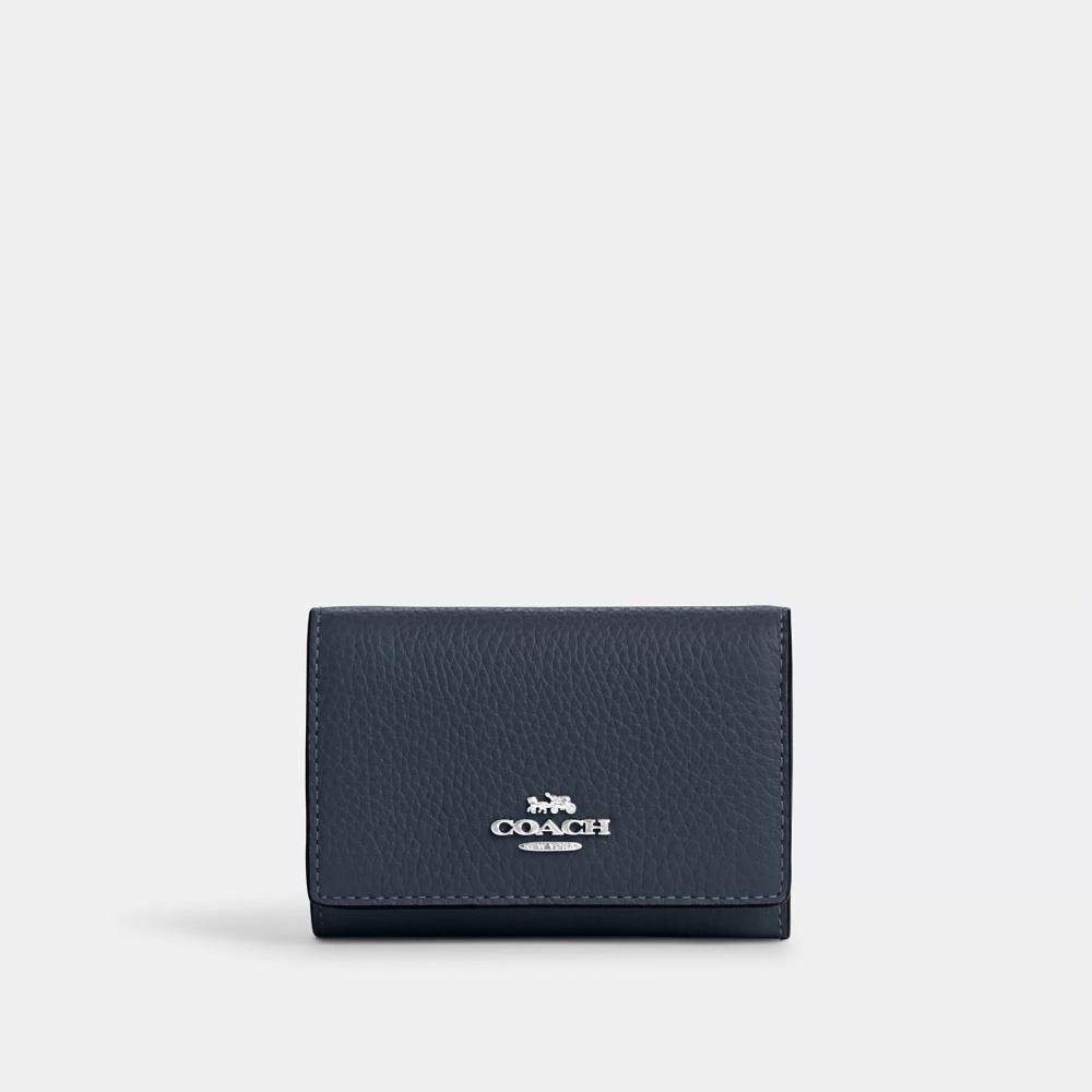 Coach Micro Wallet Silver Chalk