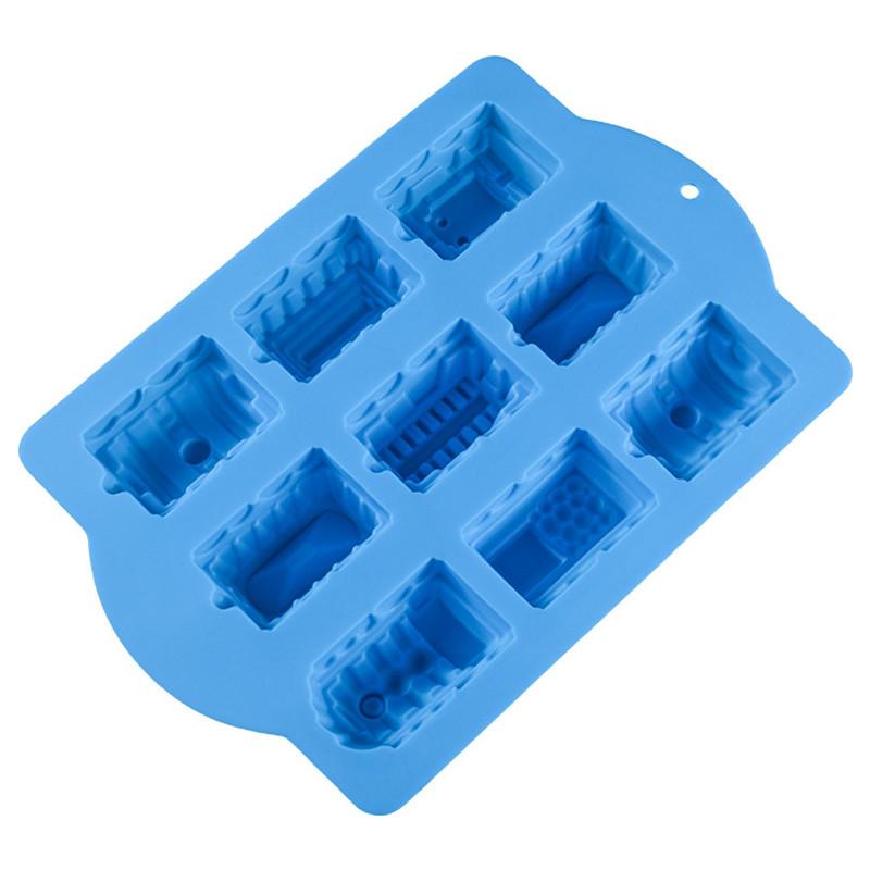 Train Shape Silicone Cake Mold Locomotive Cake Mould DIY Fondant Children's Birthday Chocolate Cake Bakeware Cake Tools