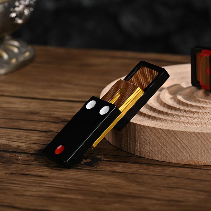 Magnetic Push Card Mechanical Slider Three Layers Pushing Plate Coin EDC Alloy Stress Relief Toy AntiStress Fidget Decompression