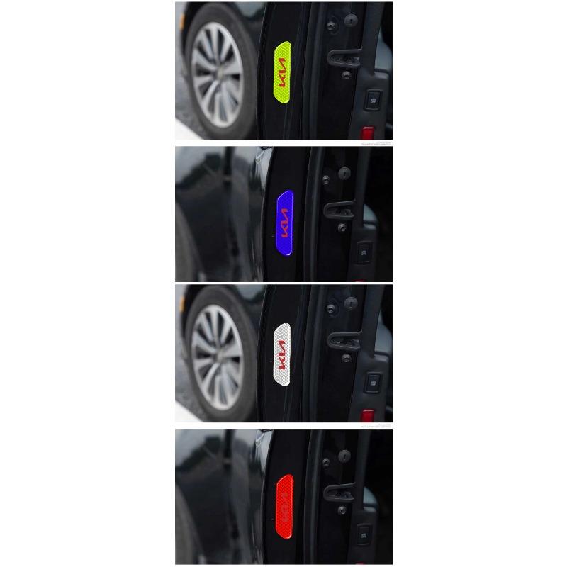 4PCS Car Door Reflective Sticker Night Light Warning Decal Chr For KIA Ceed Rio Sportage R K3 K4 K5 K6 XCEED KX3 SPORTAGE EV6