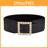 Large Ceinture en Cuir Mode avec Boucle Métallique Pour Style de Robe Vintage en Hiver