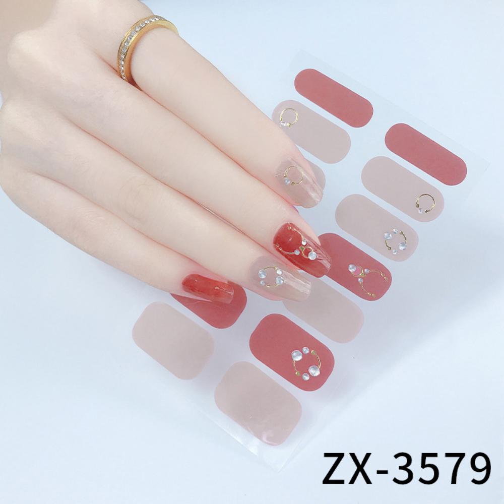 Film lac de unghii gel tridimensional impermeabil fără coacere sticker complet film de unghii de primăvară și vară hârtie film de unghii