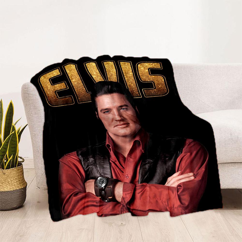 Elvis Presley Legend Blanket Warmthful Decor Perfect for Couch Office Chair Bedding All-Season Use Modern Style Gift for Travel Home Birthdays