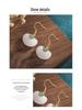 Ancient Gold-Plated Auspicious Cloud Earrings with Imitation Hetian Jade