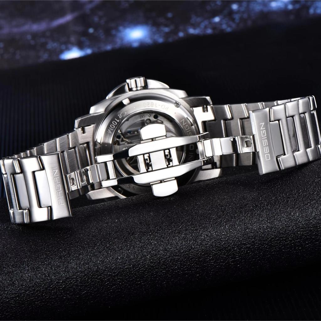 PAGANI DESIGN Nuovo Sport 1820 V2 Orologio Meccanico Automatico Luminoso Acciaio Inossidabile 100M Orologio Top Orologi da Business per Uomo