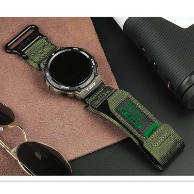 Uhrenarmbänder kompatibel mit Huami Amazfit T-Rex/T-Rex 2/T-Rex Pro/T-Rex Ultra, robustes Sportarmband aus Nylon mit gewebtem Schlaufendesign