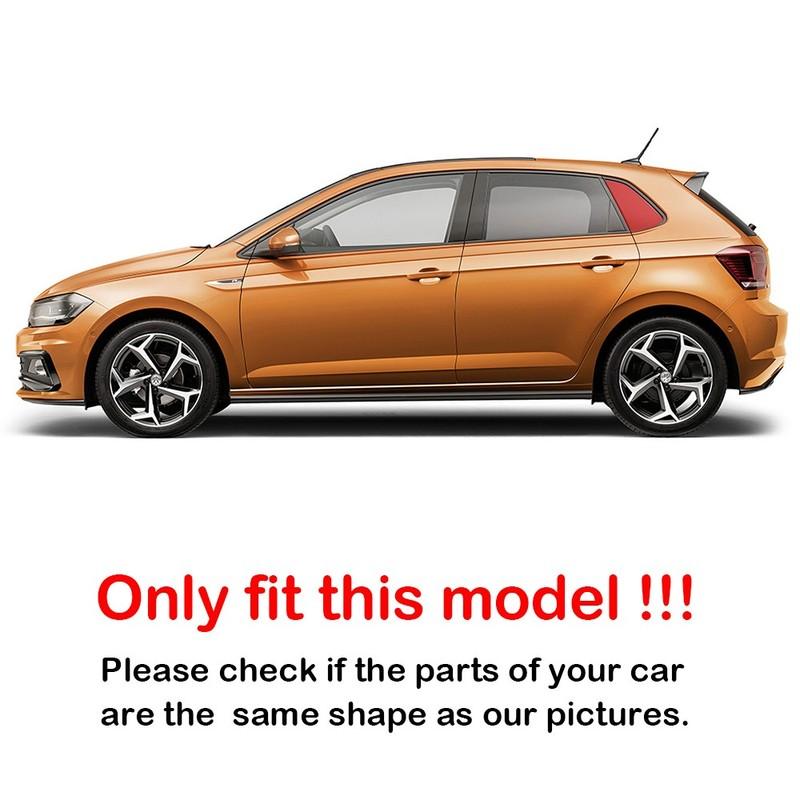 For Volkswagen VW Polo MK5 6R 6C 2011-2017 Car Rear Window Quarter Louver Shutter Cover Side Vent Trim Sticker ABS Accessories