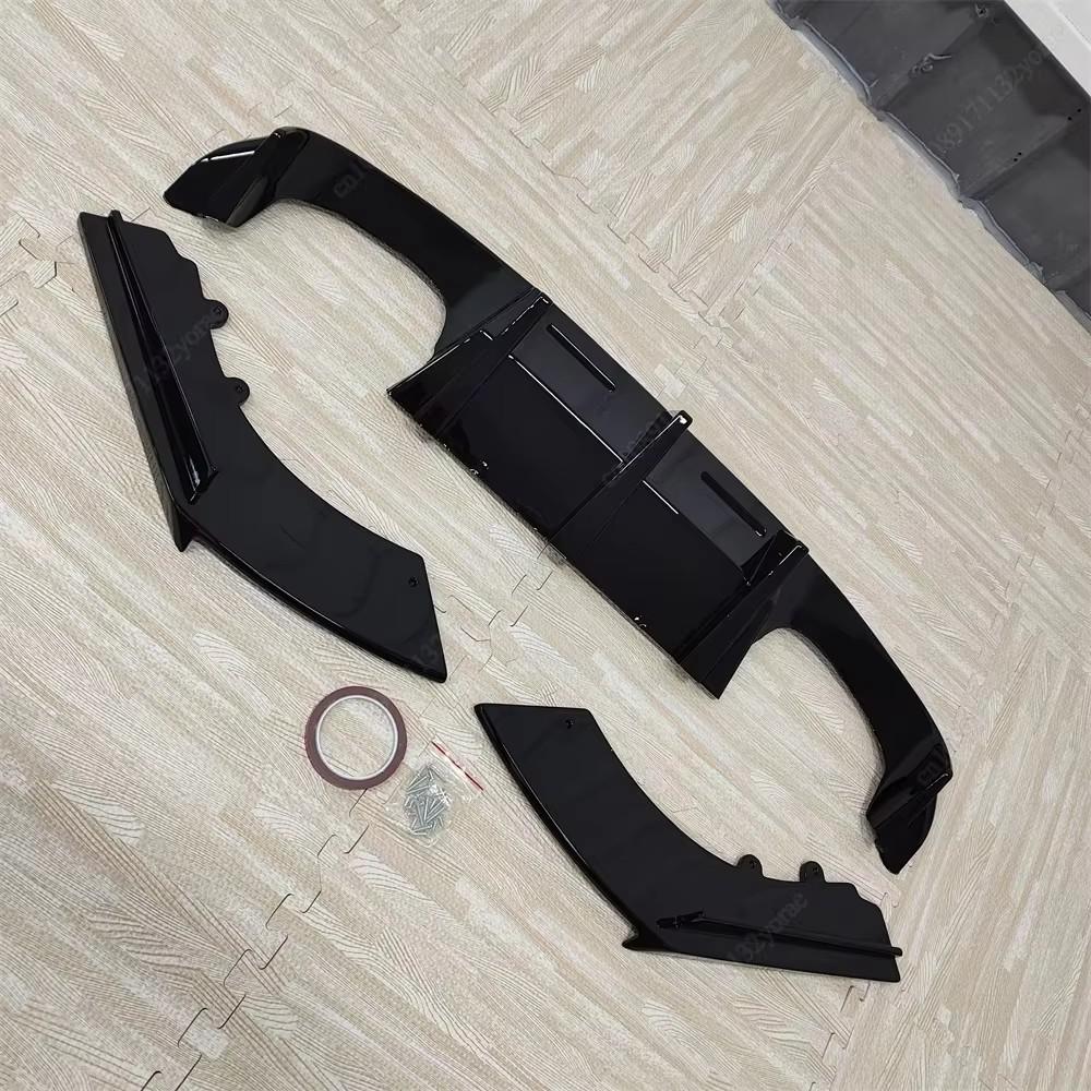 For BMW 2 Series F87 M2 M2C Coupe Competition 2016-2022 Car Rear Bumper Splitter Lip Diffuser V Style ABS Black Bodykits Tuning
