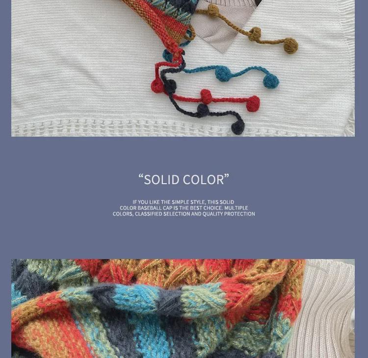 Colorful, Warm Wool Hat with Large Circumference and Cute Autumn-Winter Earmuffs