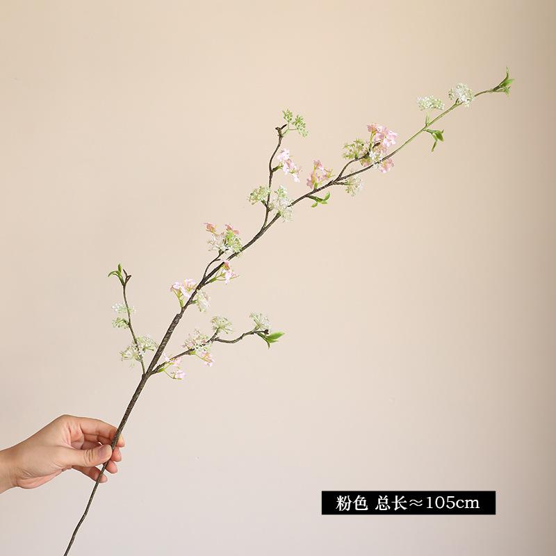 

Simulation snow willow branch small floral plum, Mori home furnishing living room coffee table decoration green plant ornament simulation snow wicker рожевий