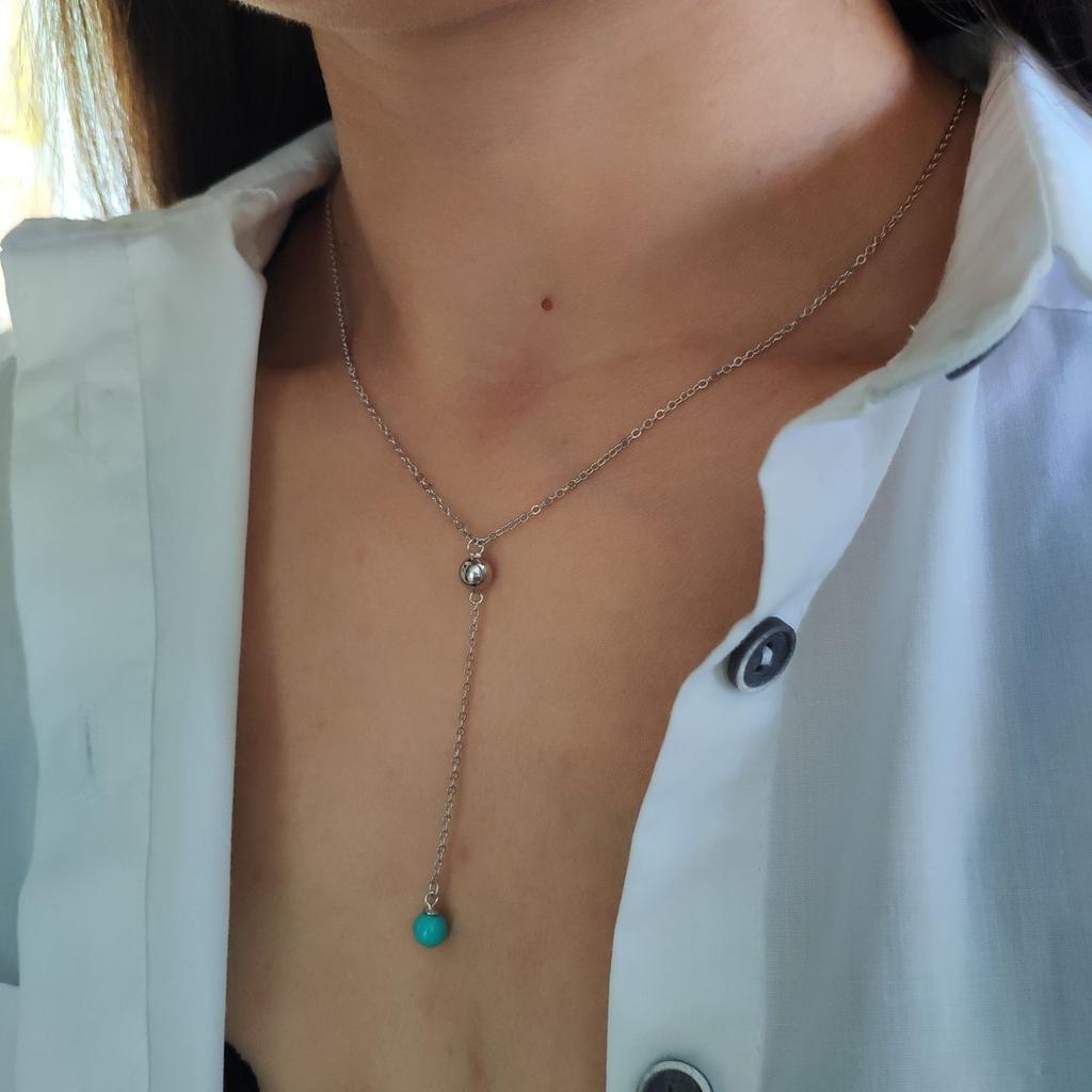 Colier din argint cu turcoaz, greutate produs 3,04 g (2146865)
