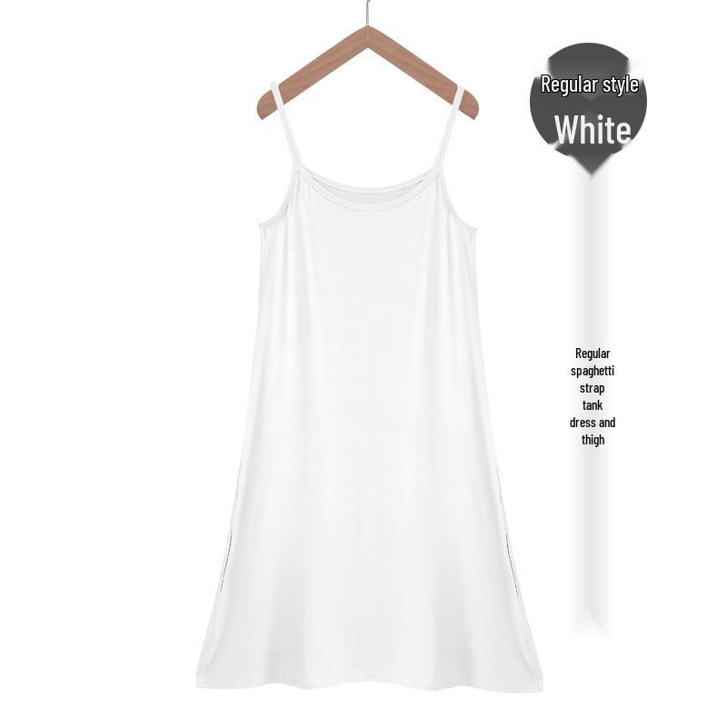 Women's 2025 Modal Long Camisole Dress: Summer Vest, Inner Layer Base, Black, for Spring and Autumn