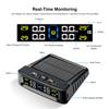 Dispositivo de alarma de presión de neumáticos para automóvil con sistema TPMS solar, pantalla digital colorida y 4 sensores externos, advertencia de temperatura y presión de neumáticos