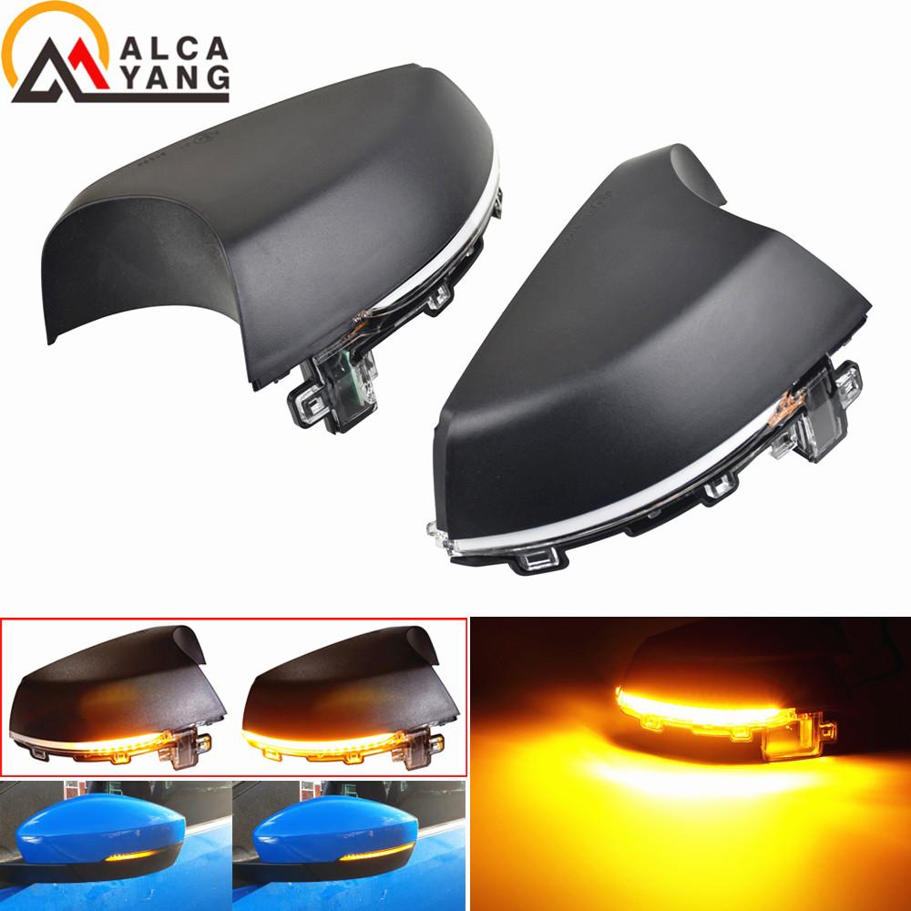 Scroll LED Dynamic Turn Signal Light Side Mirror Flashing Light Repeater Blinker For Volkswagen VW Polo MK5 6R 6C 2009 -2017