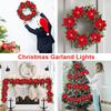LED Christmas Garland with Lights Artificial Holly Berry Leaf Vine for Xmas Tree Fireplace Mantel Stairway and Holiday Home Decor