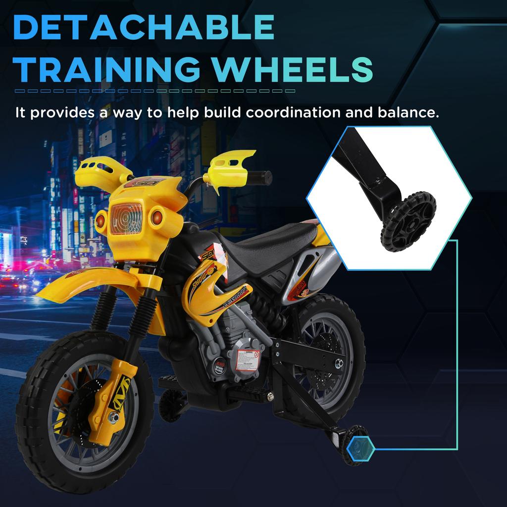 Electric Motorcycle for Kids Ride on Toys-Yellow
