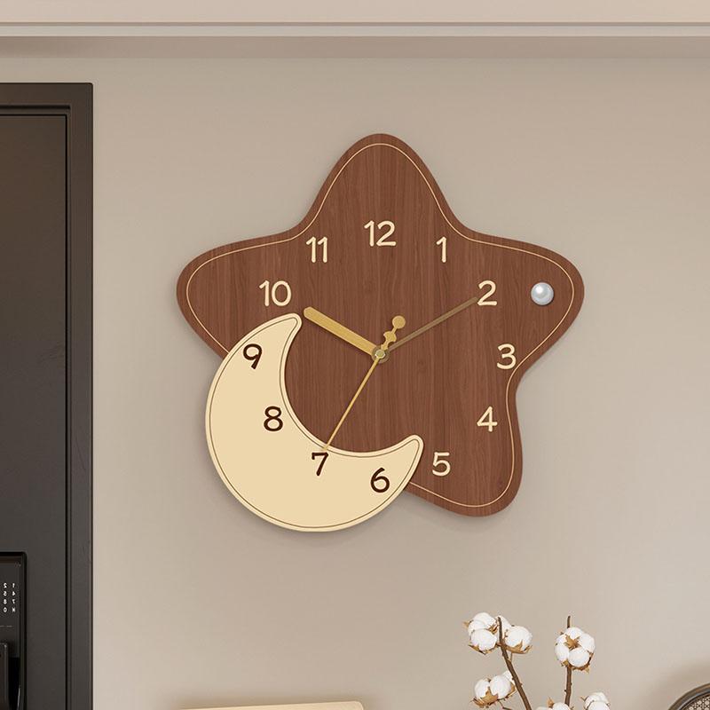 Bedrooms Aesthetic Wall Clocks Wooden Creative Kitchen Living Room Wall Clocks Vintage Led Reloj De Pared Living Room Decoration