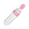 90ml Silicone Baby Toddler Feeding Bottle with Spoon   Food Cereal Squeeze Feeder