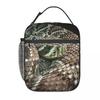 Snake, Coiled Diamondback Rattlesnake Insulated Lunch Bag for Women Children Portable Food Boxes Thermal Lunch Box Tote