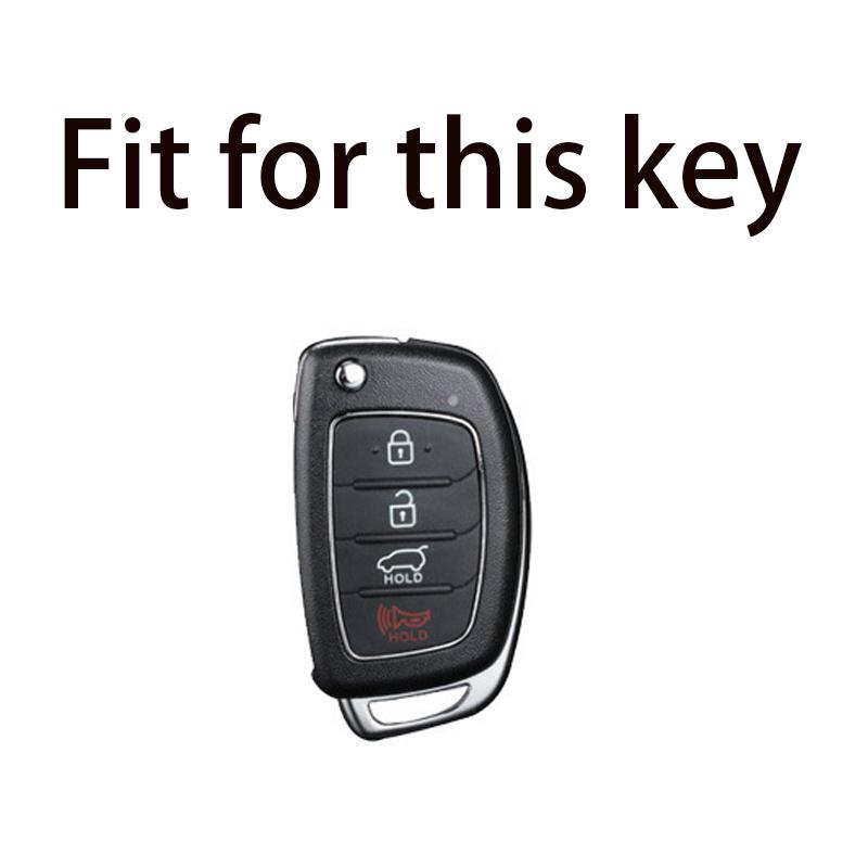 New Carbon Fiber Abs Flip Folding 4 Button Tpu Car Key Case Cover For Hyundai Sonata Santa Fe 2013 Gls Key Shell Fob