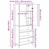 Highboard Reclaimed Wood 69.5 x 34 x 180 cm Wood based Panel