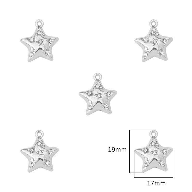 Enchanting Silver Tulip Hexagram Bow Star Rose Pendant for DIY Beading