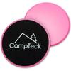 Gliding Disc for Aerobic Fitness Yoga - Campteck - Pink - Double-sided - Plastic and EVA Foam
