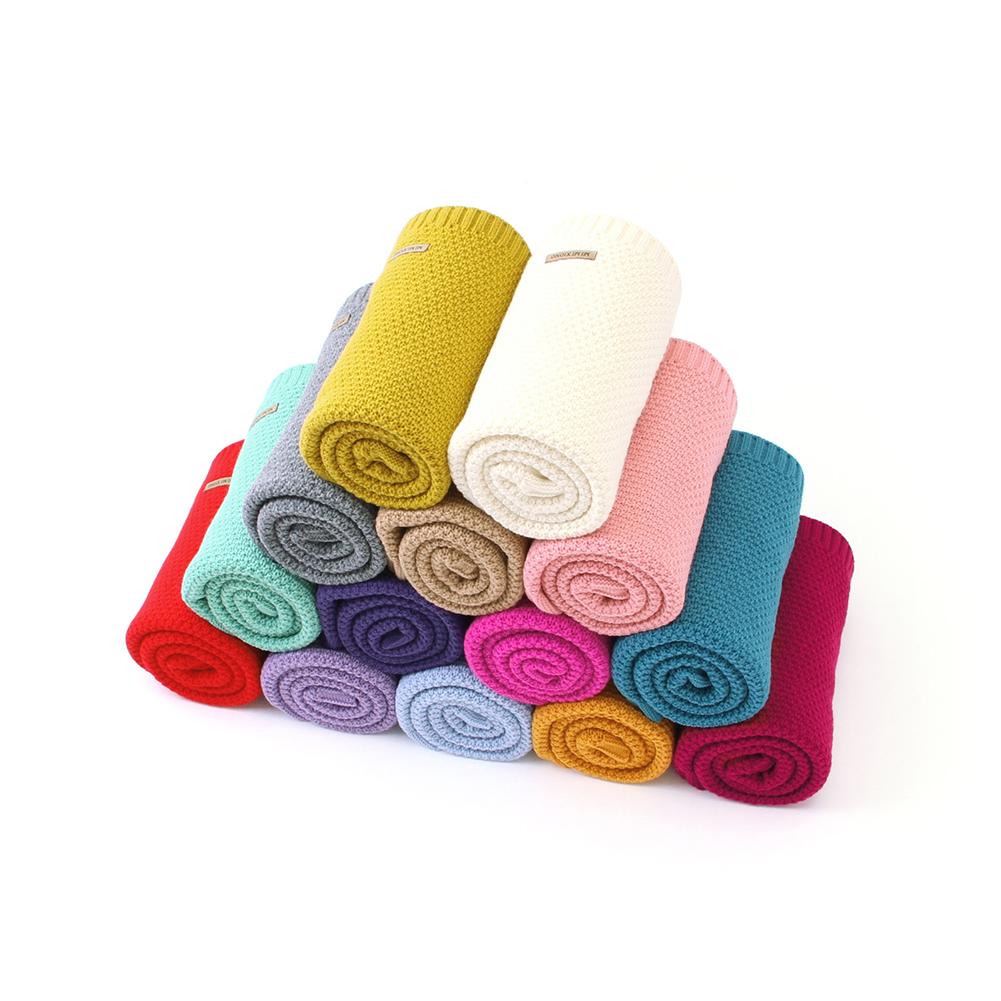 Knitted Blanket  Windproof Infnat Wrap Woolen Quilt Air Conditioning Cover Nap Blankets