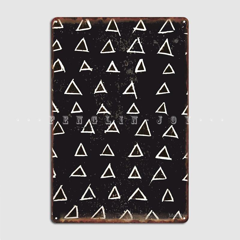 Geometric Metal Sign Wall Pub Pub Garage Retro Painting Décor Tin Sign Poster