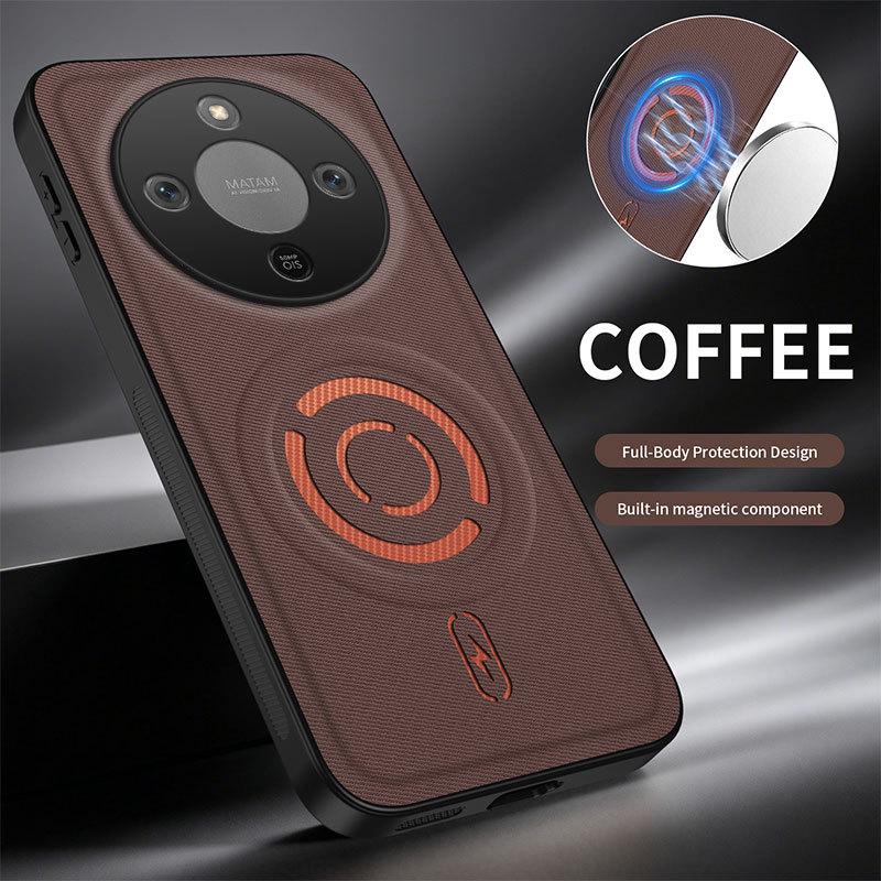 Honor X9D Magnetic Ring Tech Fabric Case with Full Lens Protection